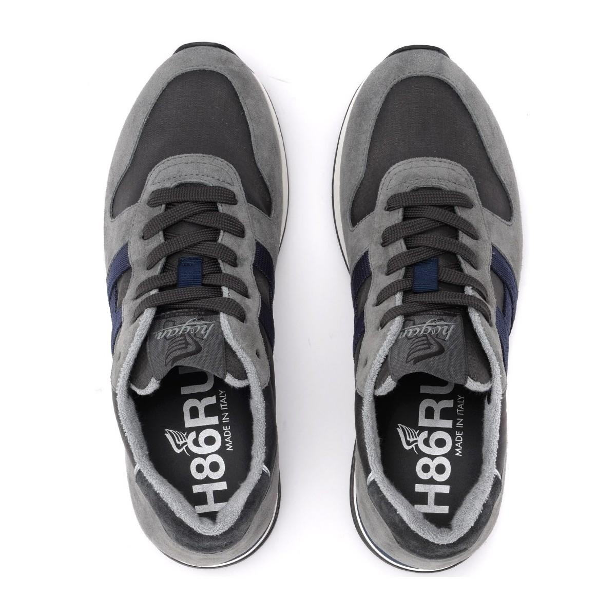 Hogan Sneaker Model H383 In Gray Suede Men's Shoes (trainers) In Grey ...