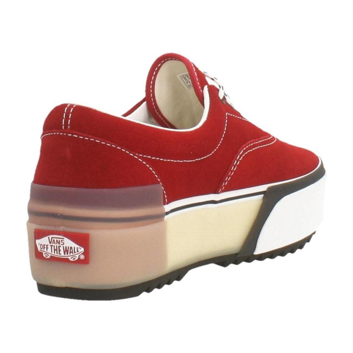 vans era stacked red