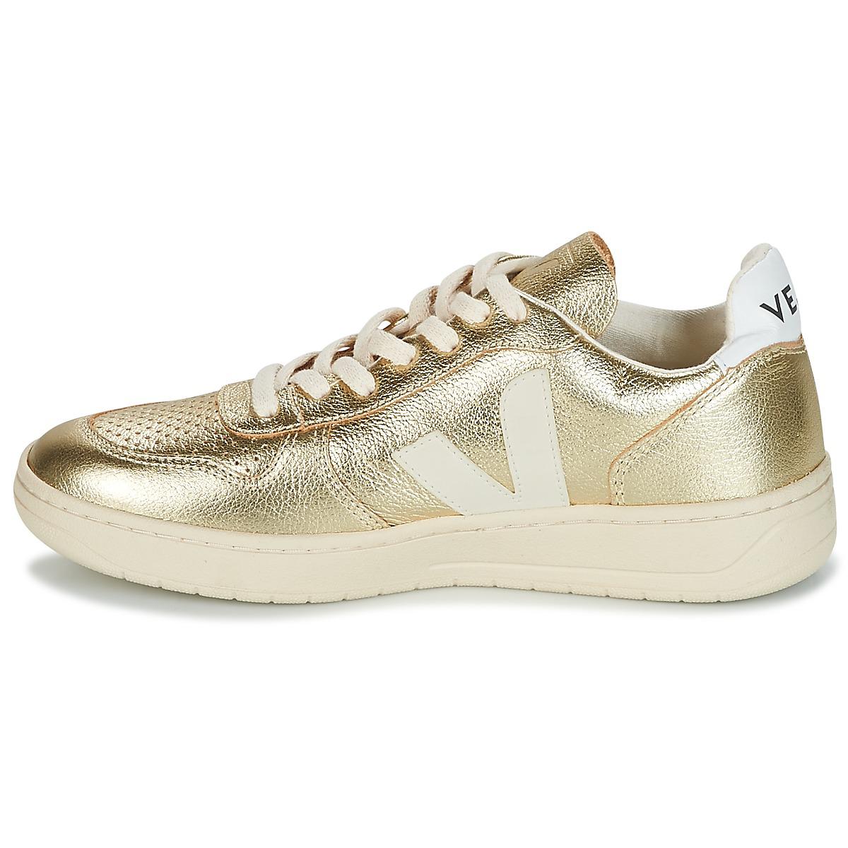 veja metallic trainers womens