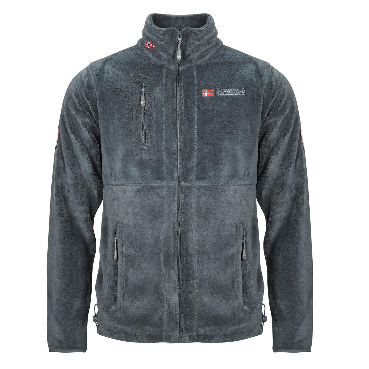 Geographical Norway Giacca In Pile Ubolt Per Uomo, 100% Poliestere, Con Cerniera E Tasche, Ricami E Stemmi