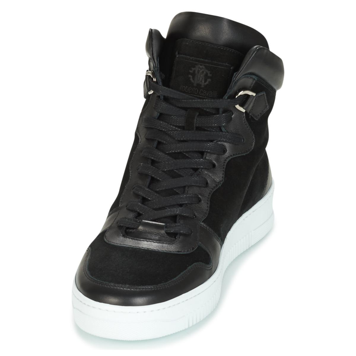 Roberto Cavalli Gero Shoes (hightop Trainers) in Black