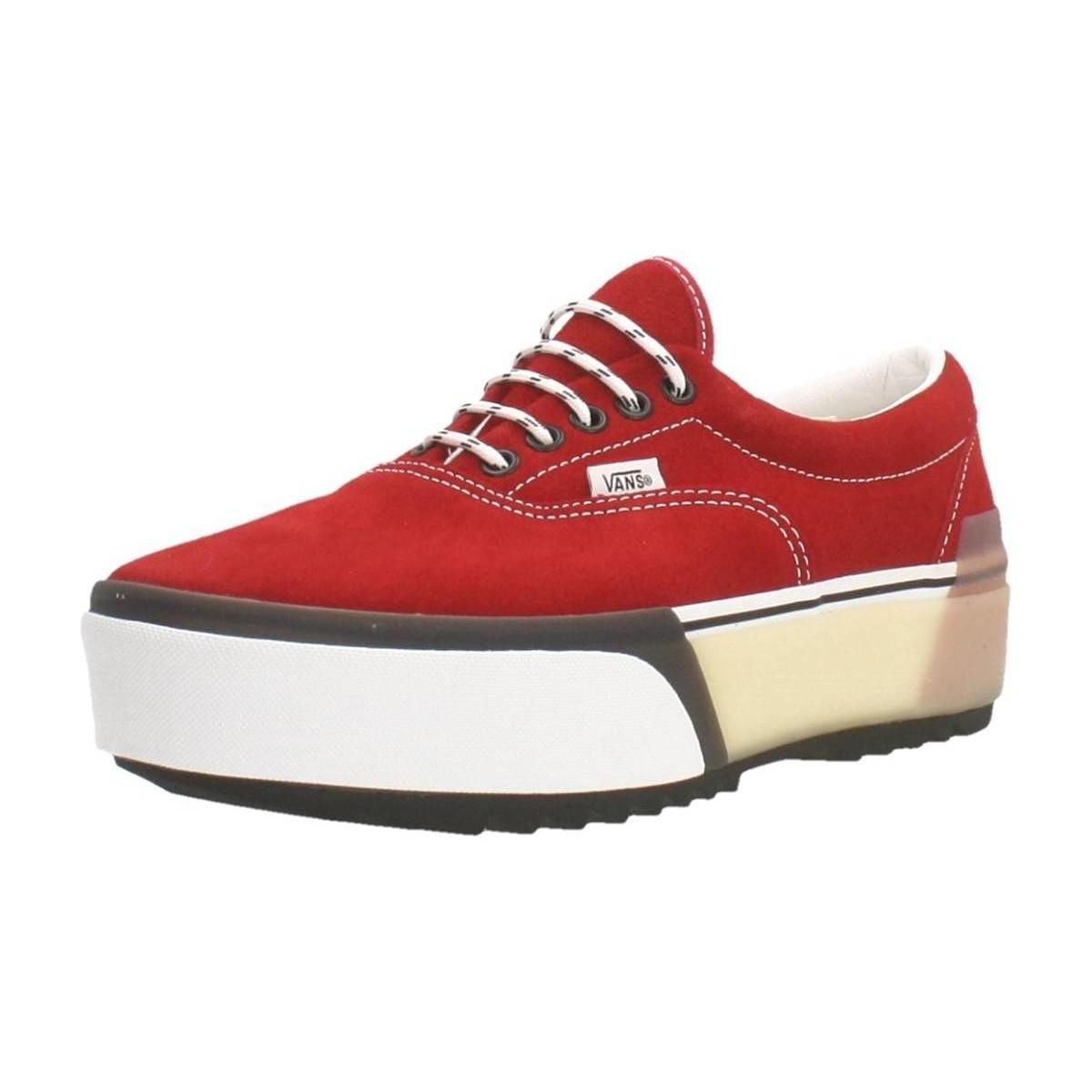 vans era stacked red