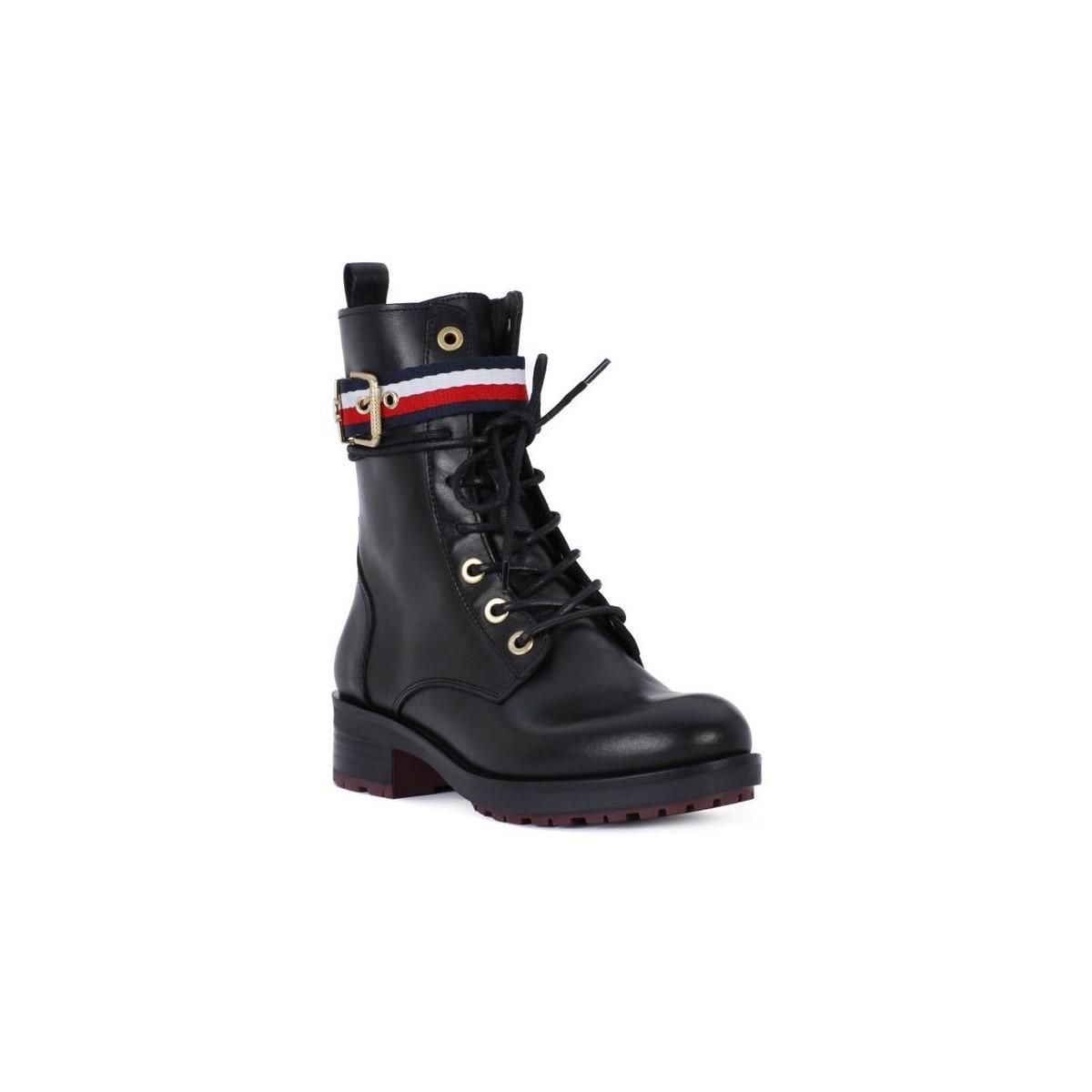 tommy hilfiger corporate belt biker boots