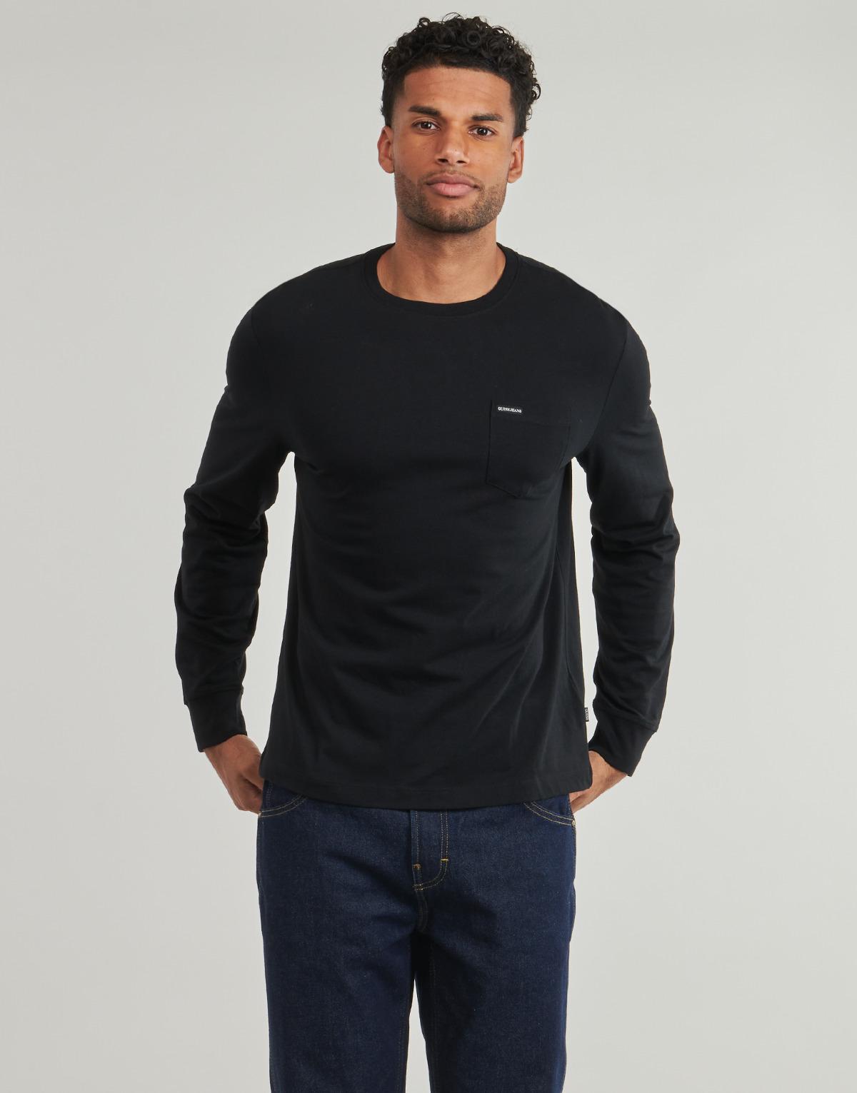 T-shirt Manches Longues GUESS Homme - Taille XL - Gris - Occasion En Bon état