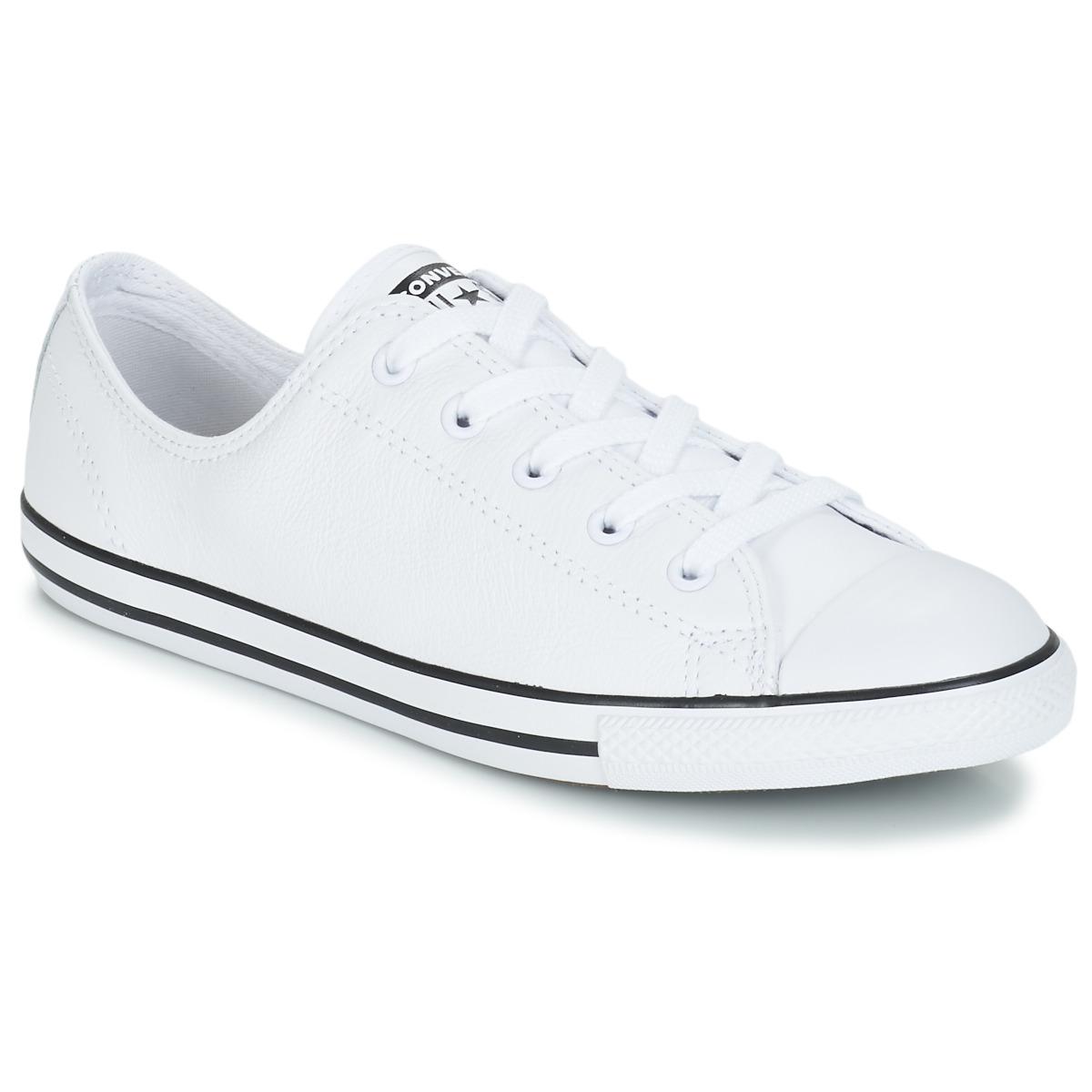 converse dainty ox white leather