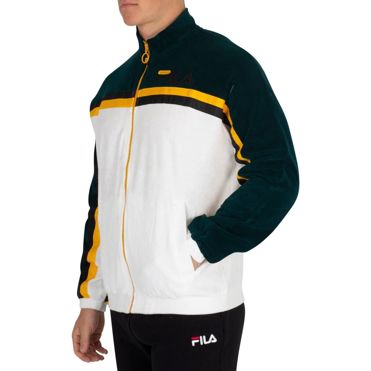 Fila Men's Ethan Terry Towelling Track Jacket, White Men's Tracksuit Jacket In White for Men Lyst