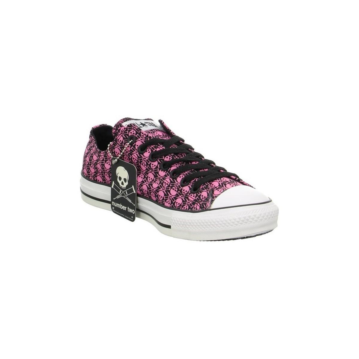 pink skull converse