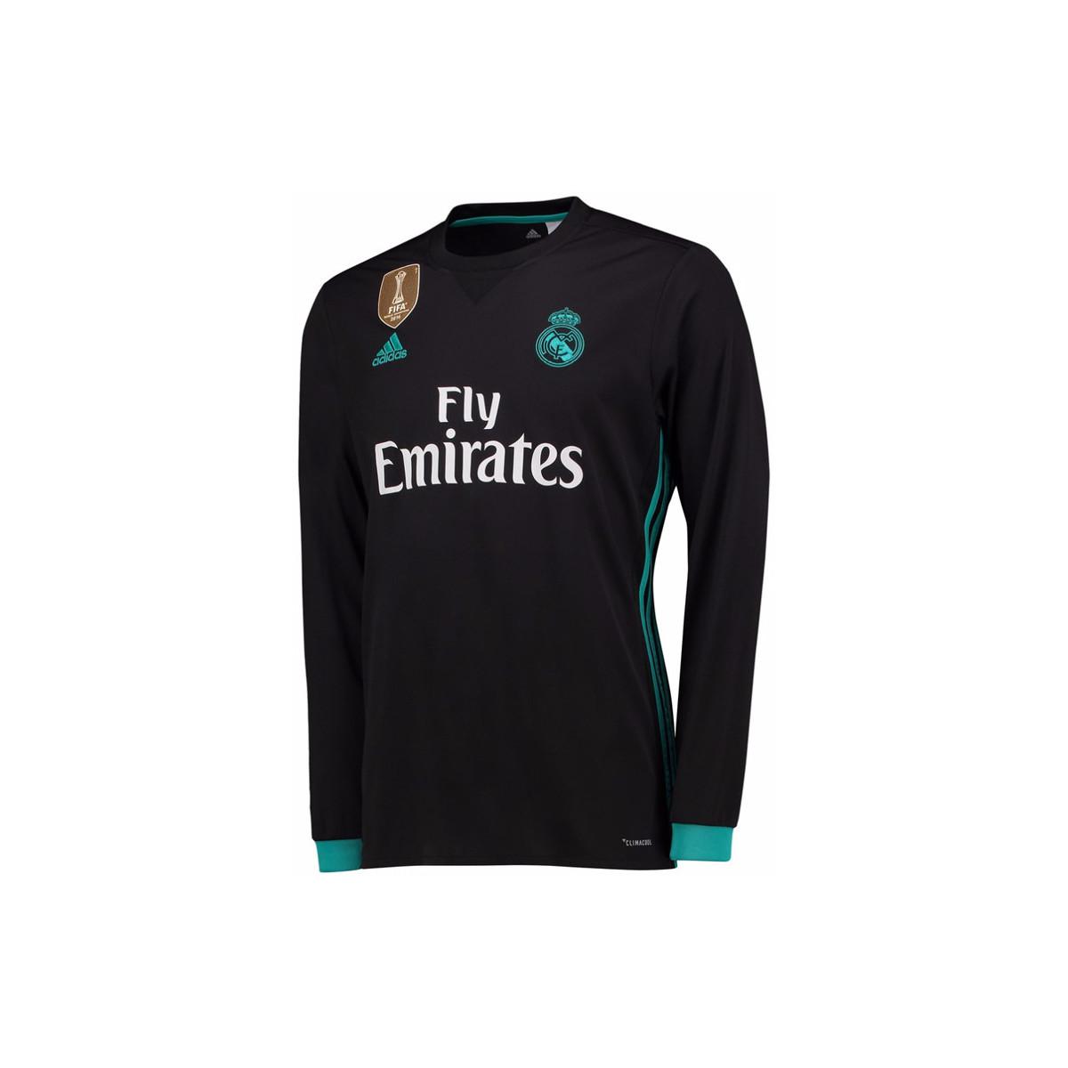 Real Madrid Black Shirt Long Sleeve