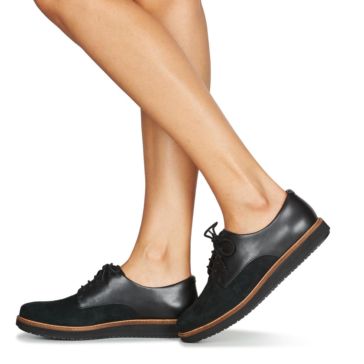 clarks glick darby black patent