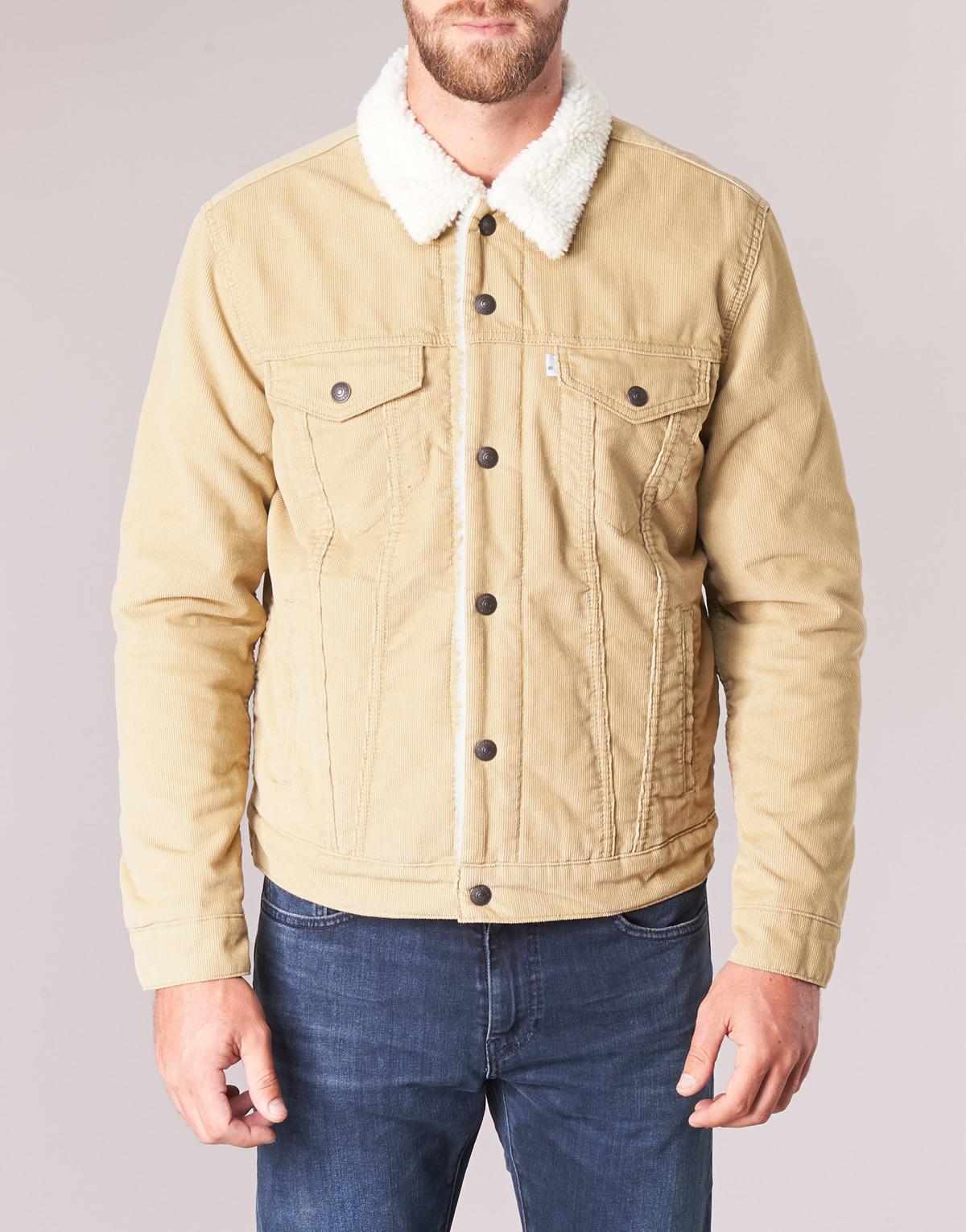 3 borg trucker jacket chino cord 