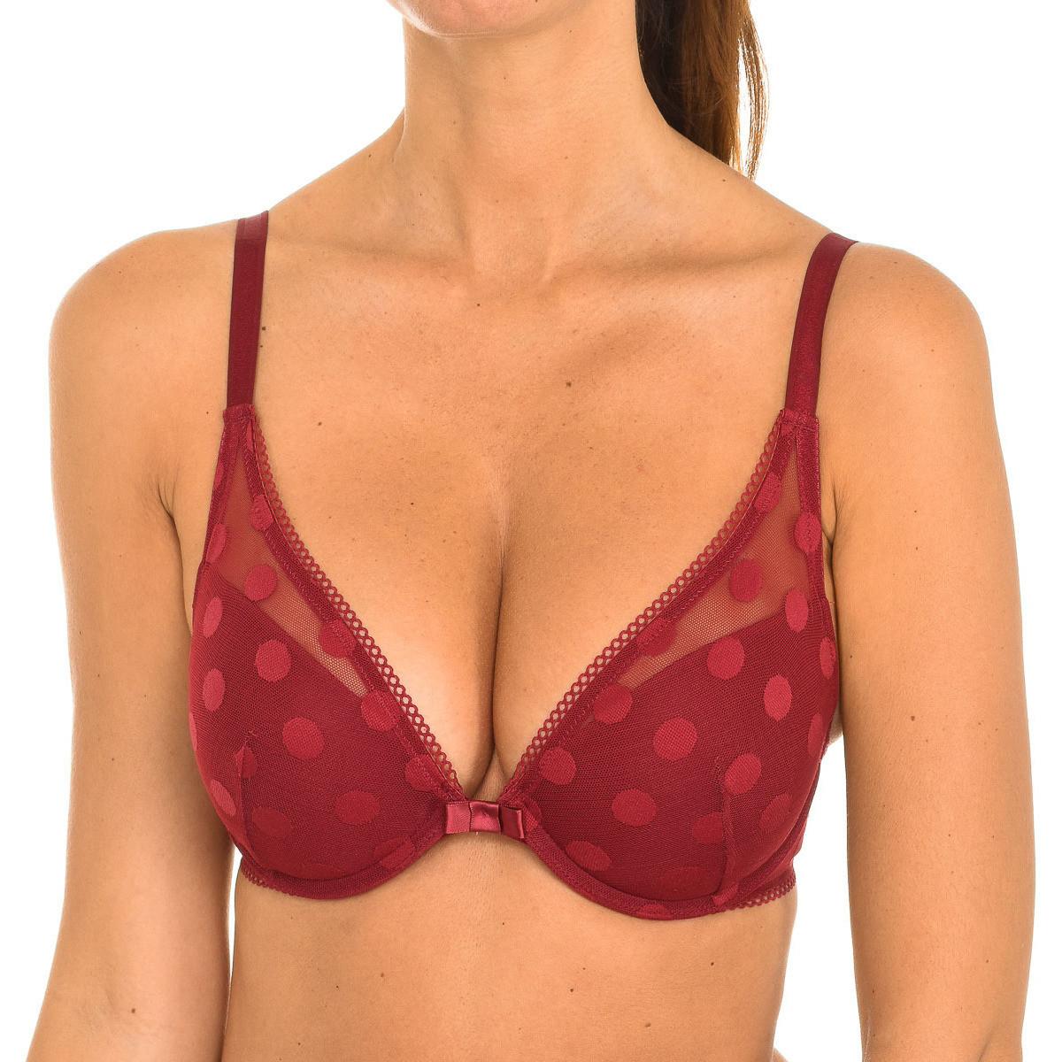Soutien Gorge Push Up Corbeilles Balconnets Dim En Coloris Rouge Lyst