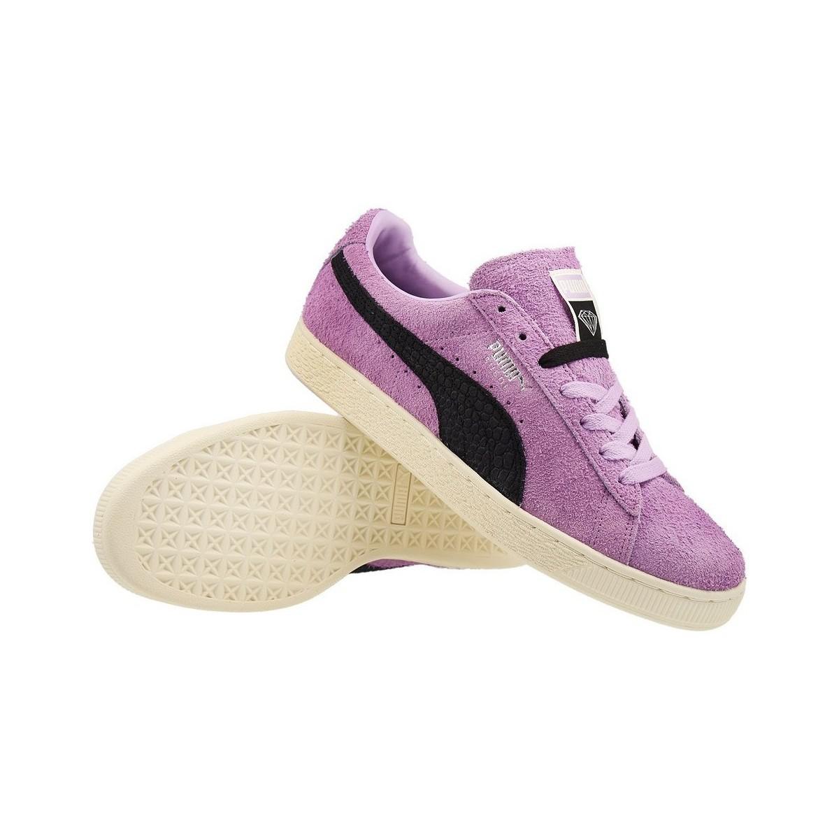 puma suede diamond purple