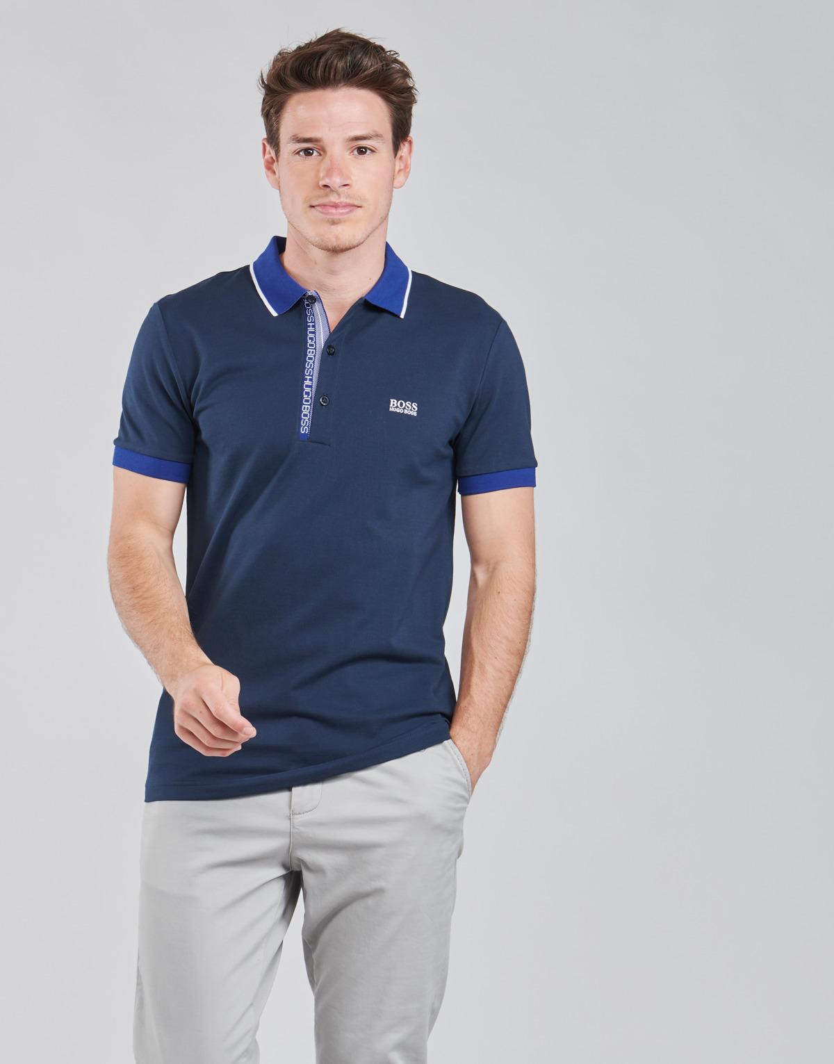 BOSS by HUGO BOSS Polo Shirt Korte Mouw Paule in het Blauw voor heren - Lyst