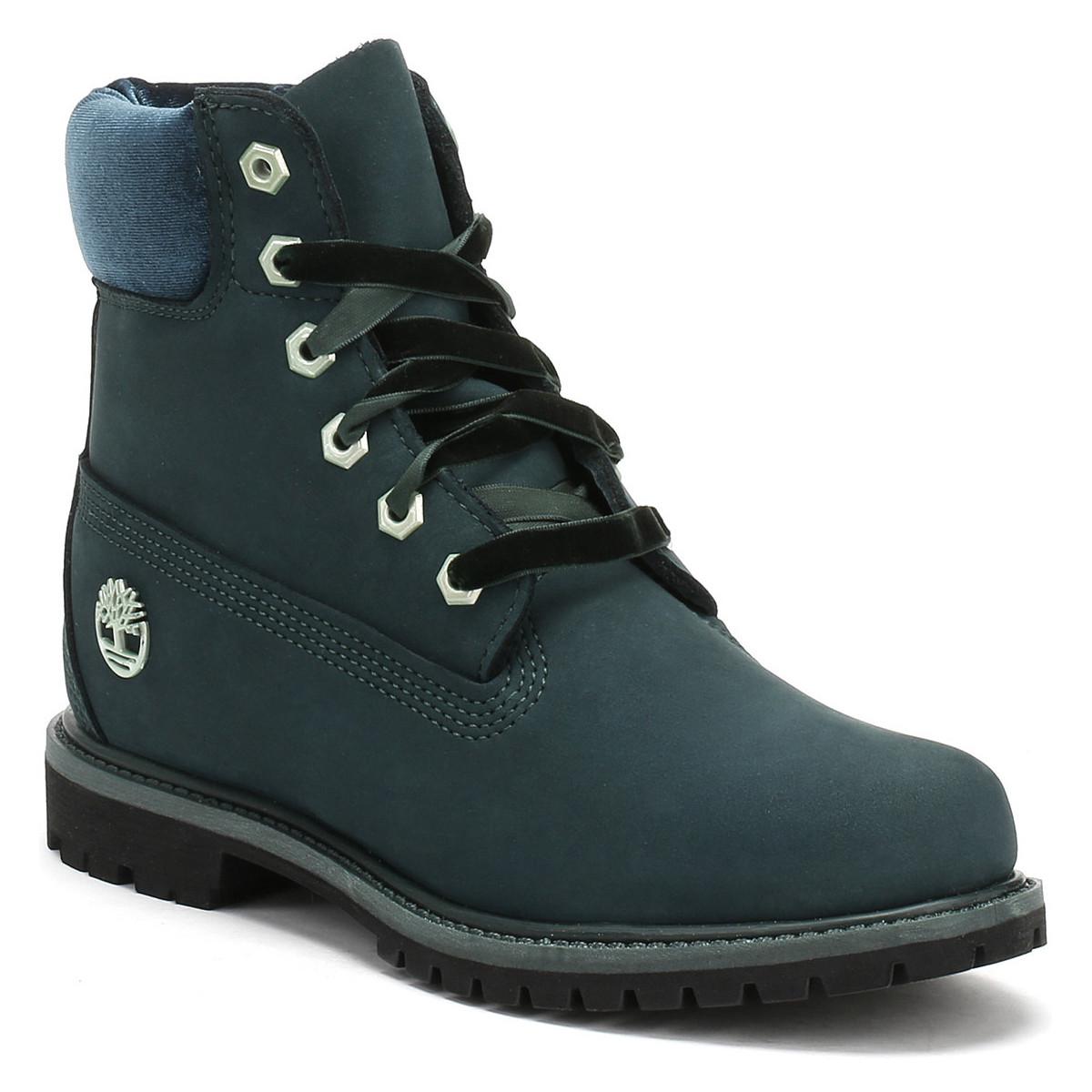 dark green timberland boots womens