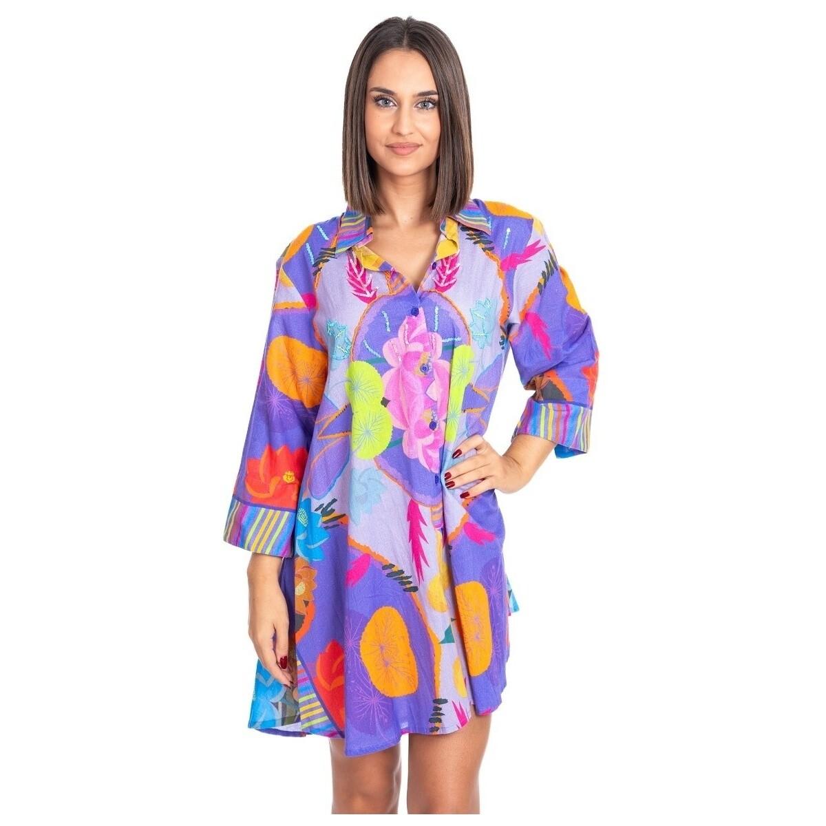Robe courte Robe Isla Bonita By Sigris en coloris Bleu Lyst