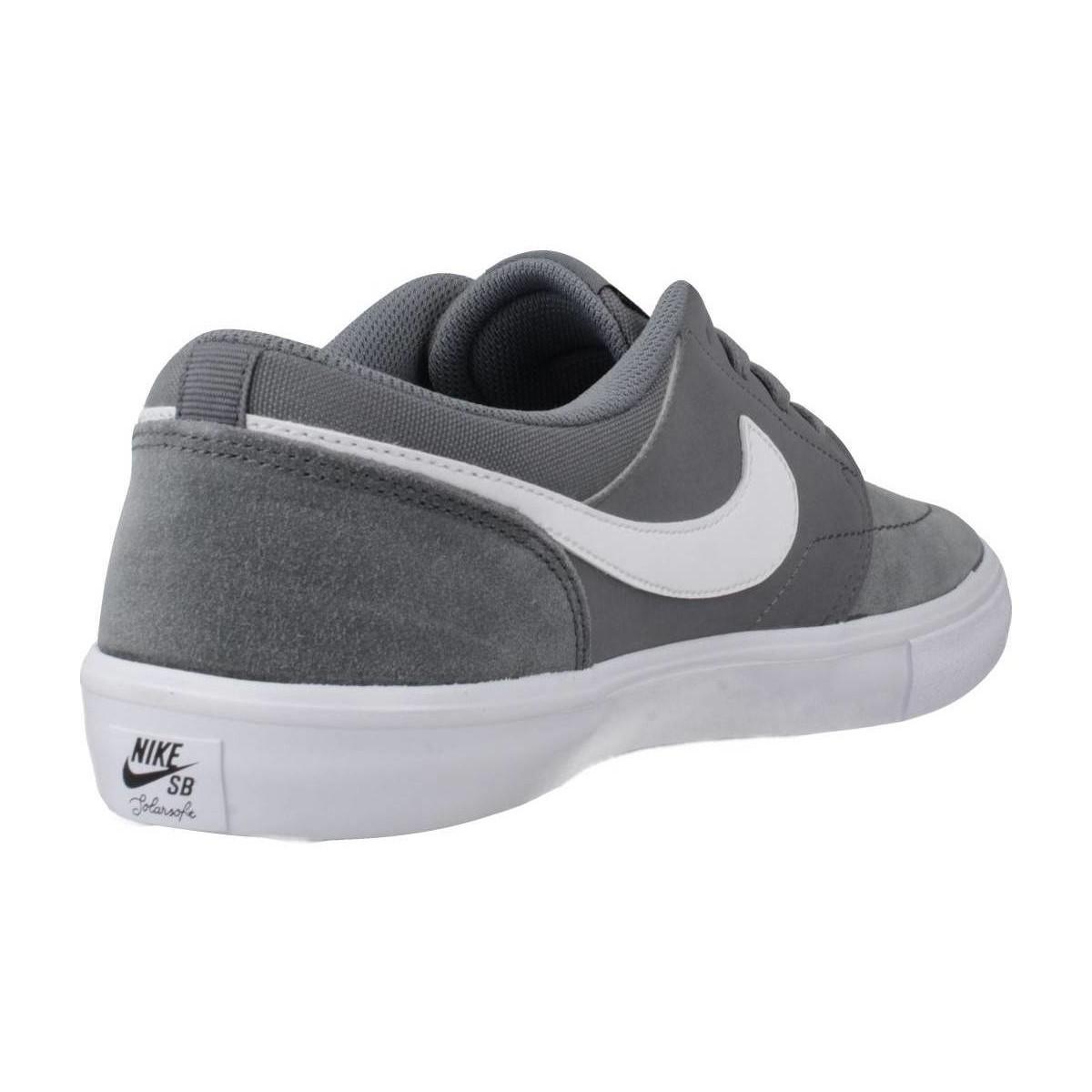 Nike Sb Check Solarsoft Skateboarding Shoe in Grey (Grey) | Lyst UK