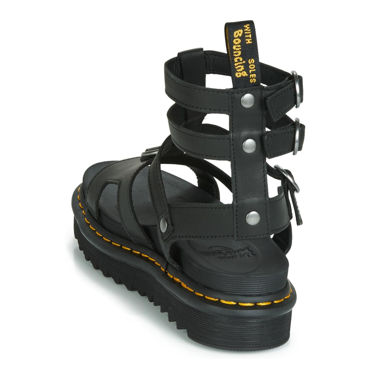 ADAIRA femmes Sandales en Noir Cuir Dr. Martens en coloris ...
