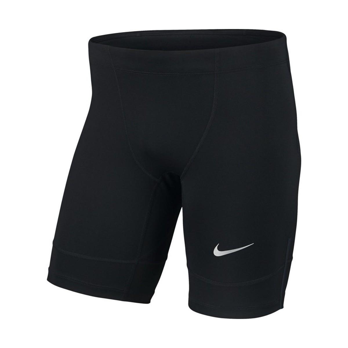 Nike Synthetic Power Tech Men's Running Half Tights in Black for Men | Lyst
