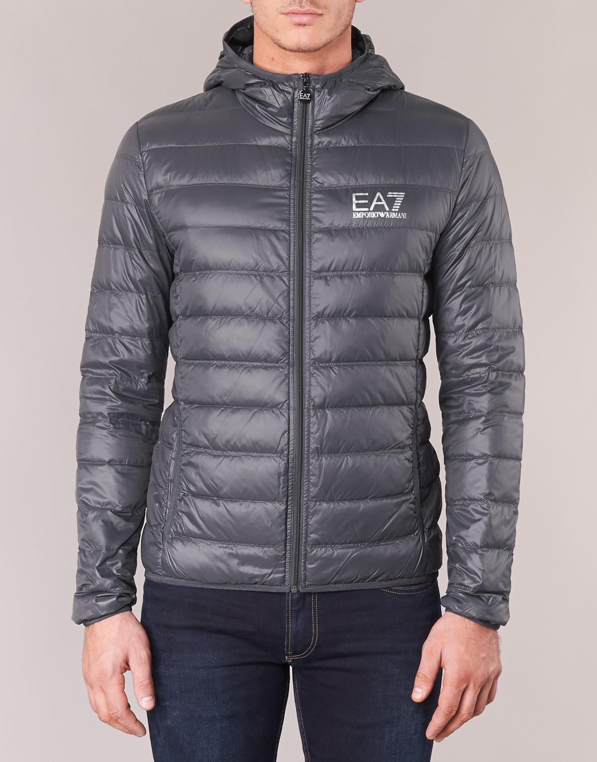 grey ea7 coat