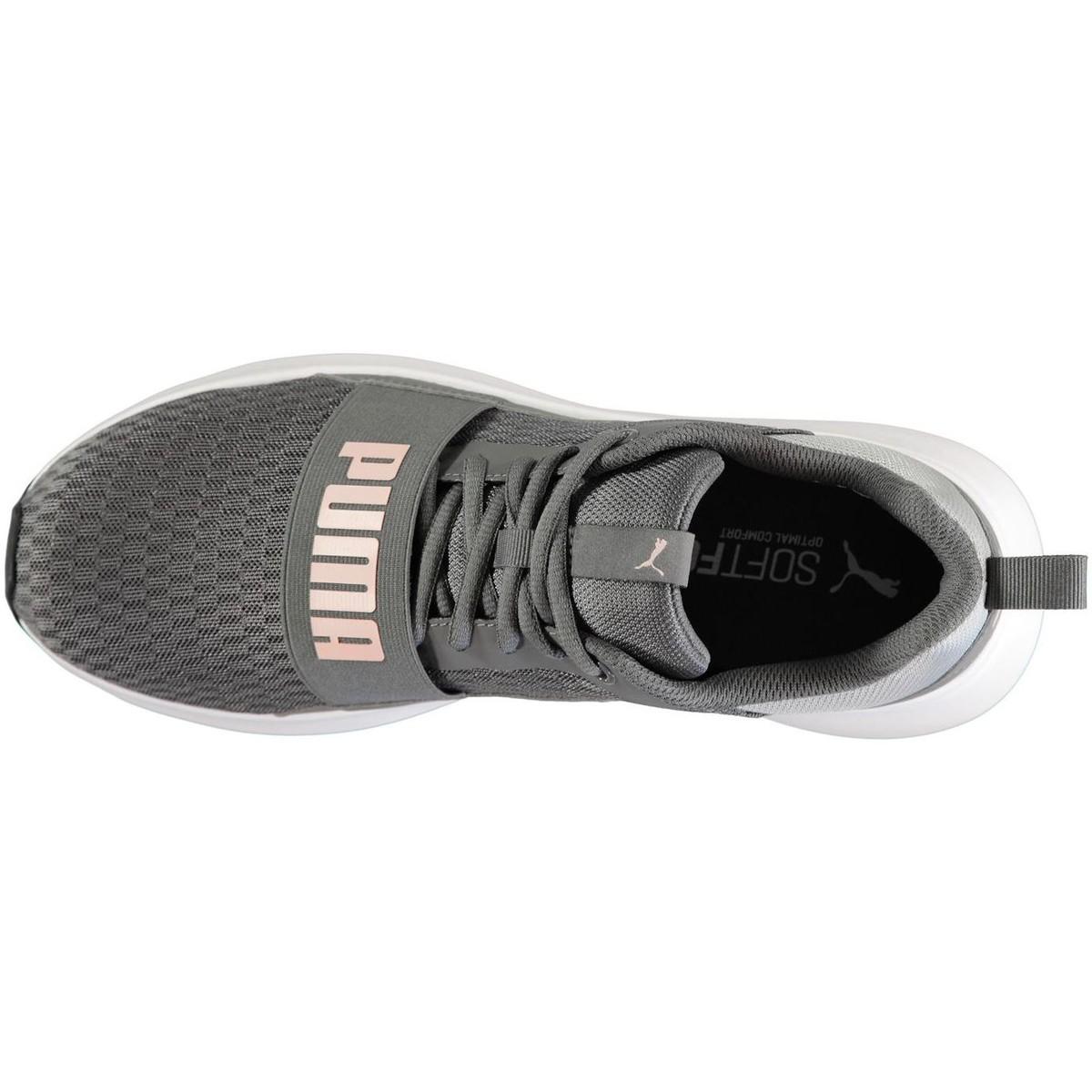 ladies grey puma trainers