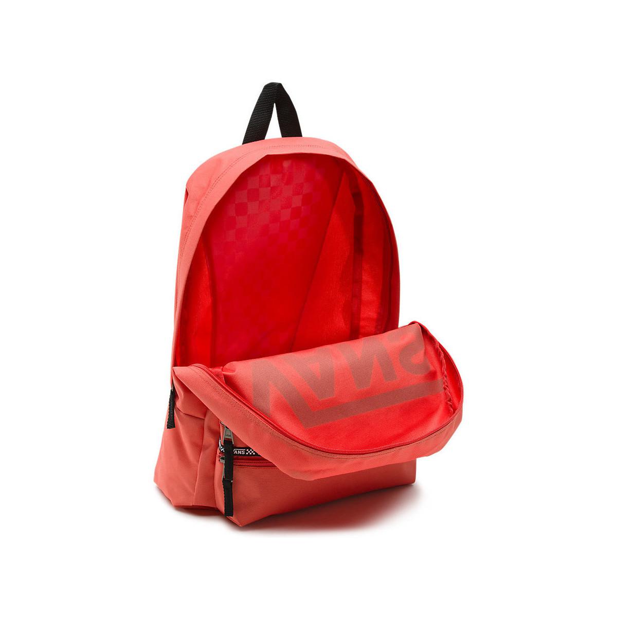 vans backpack mens red