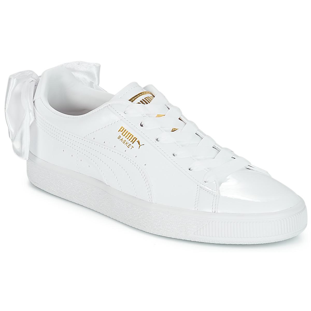 puma bow shoes white