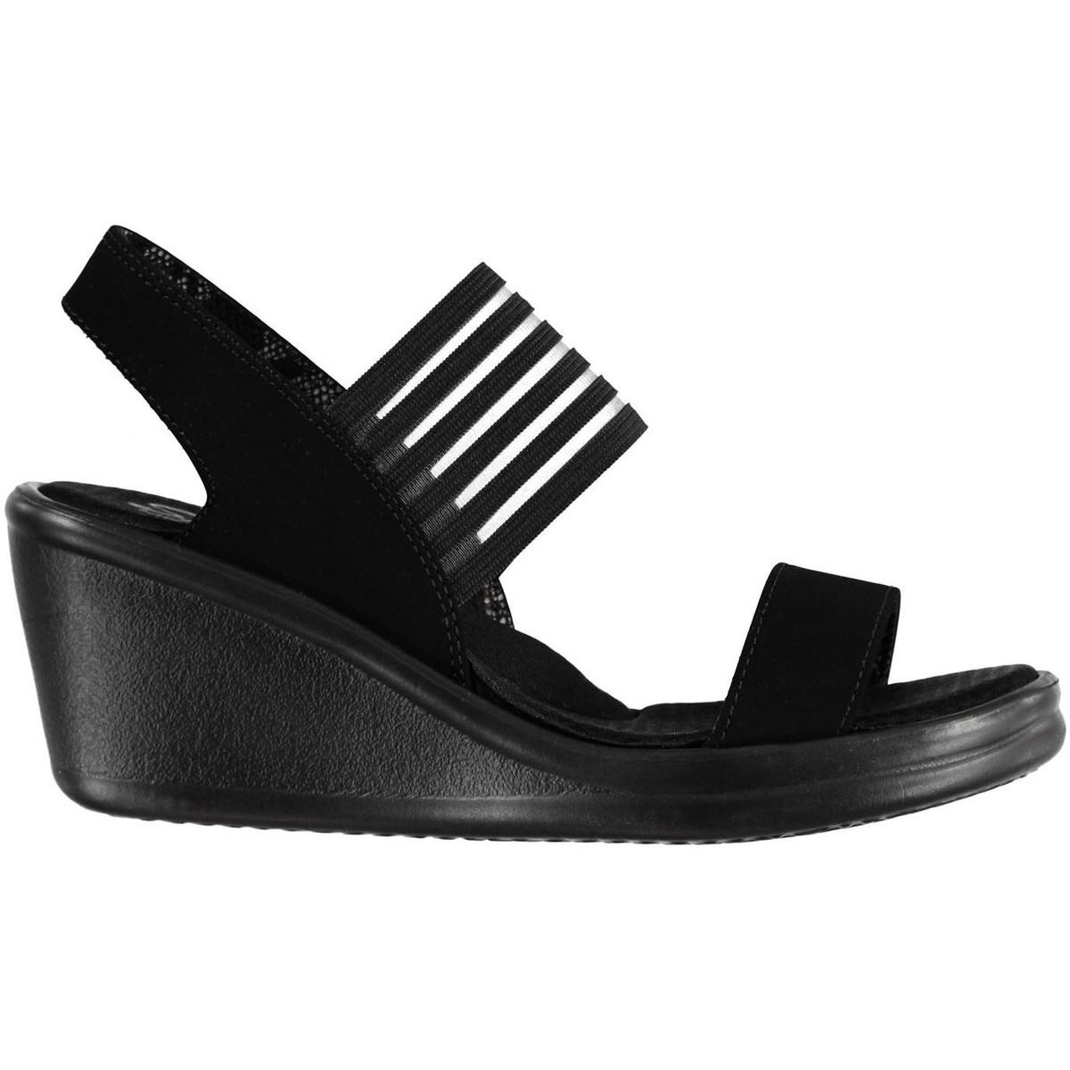 skechers slippers womens black