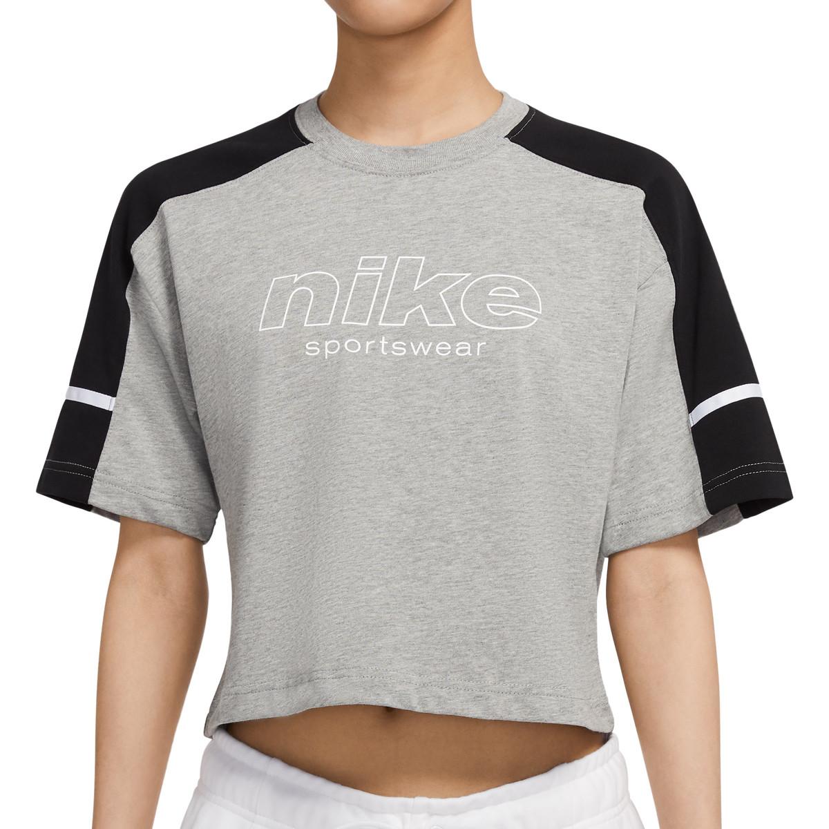T-shirt Sportswear Crop Tee Women Nike en coloris Gris - Lyst