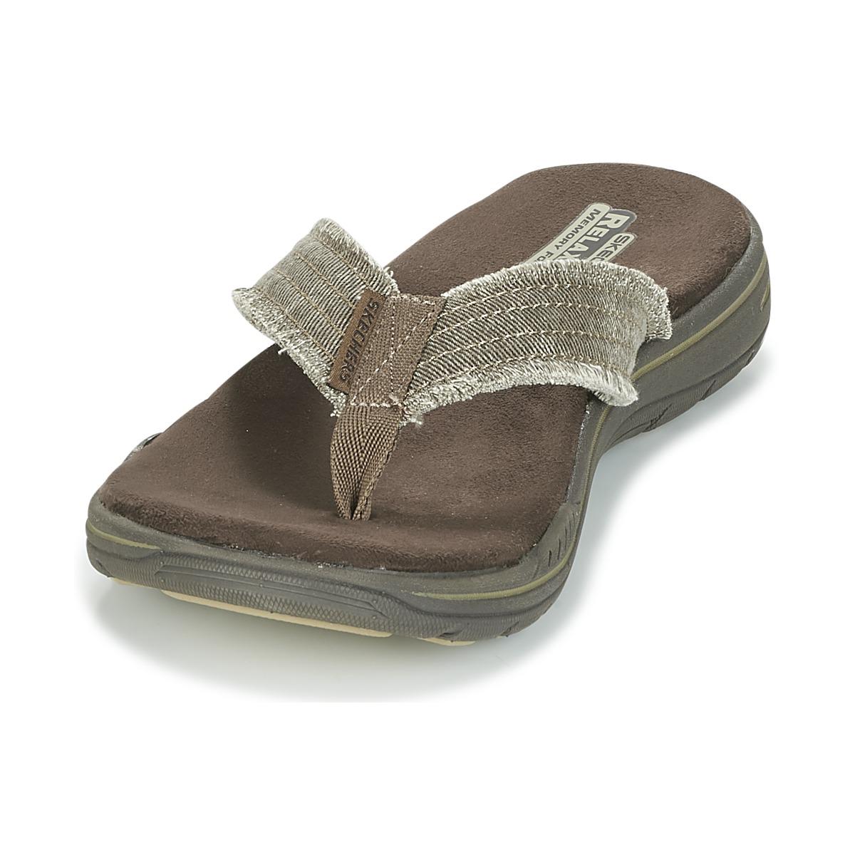 Skechers Evented Flip Flops / Sandals (shoes) in Brown for ...