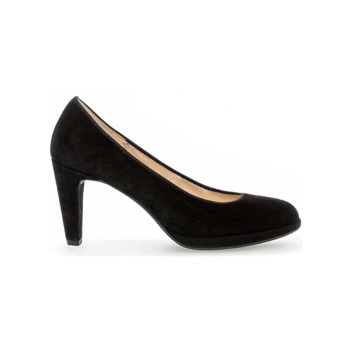 Chaussures escarpins Escarpins en daim à talon bloc recouvert Gabor en  coloris Noir | Lyst