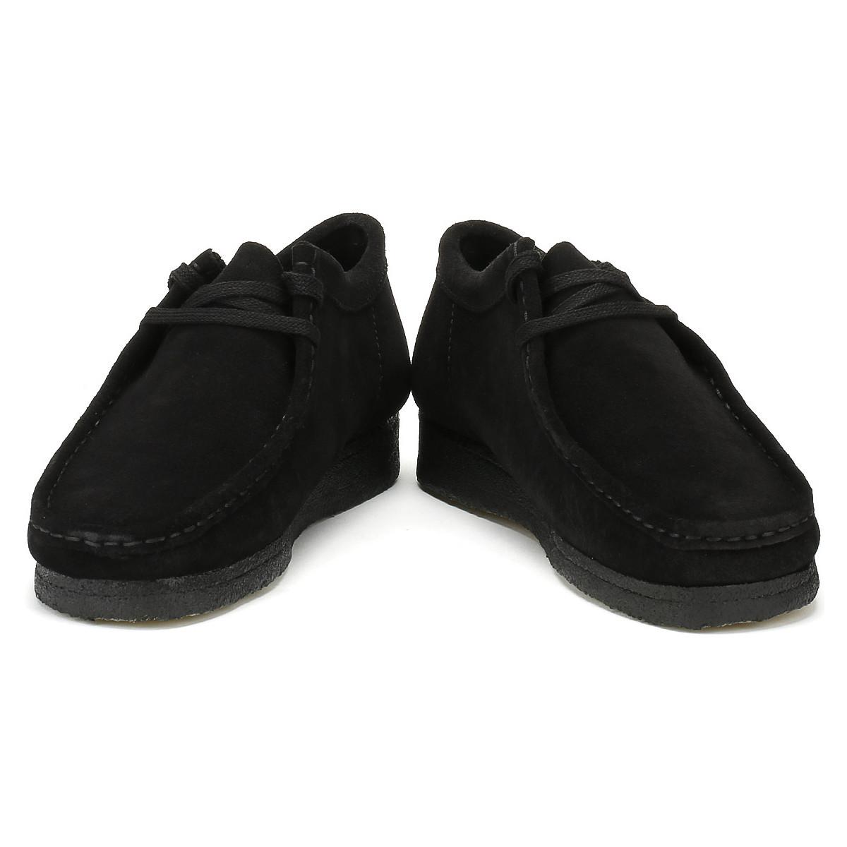 clarks wallabees black mens
