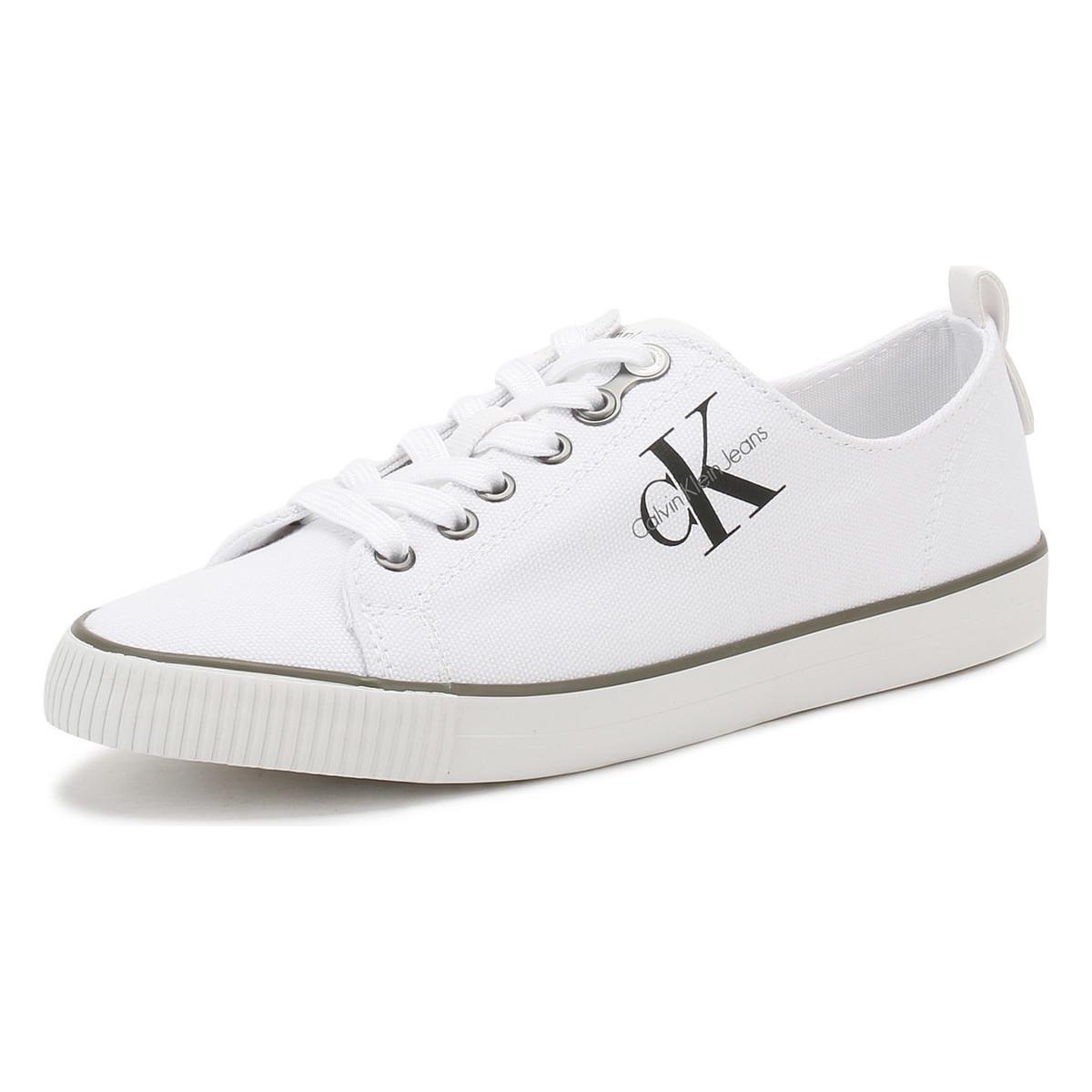 calvin klein dora canvas trainers