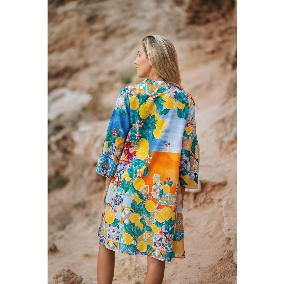 Robe Kurta Isla Bonita By Sigris en coloris Bleu Lyst