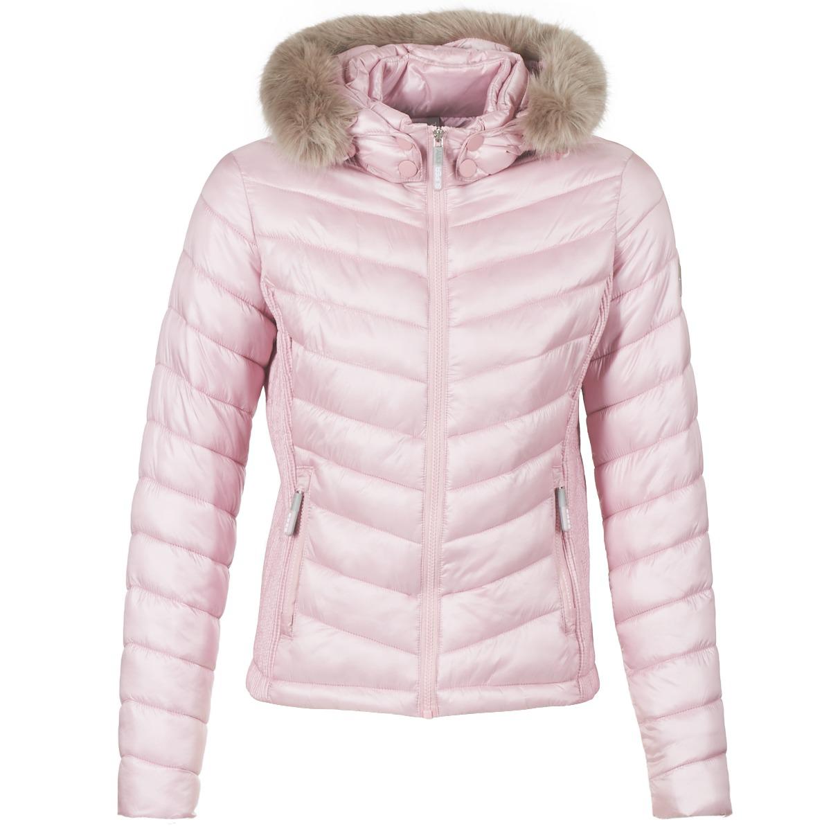 Superdry Hooded Luxe Chevron Fuji Jacket in Pink - Lyst