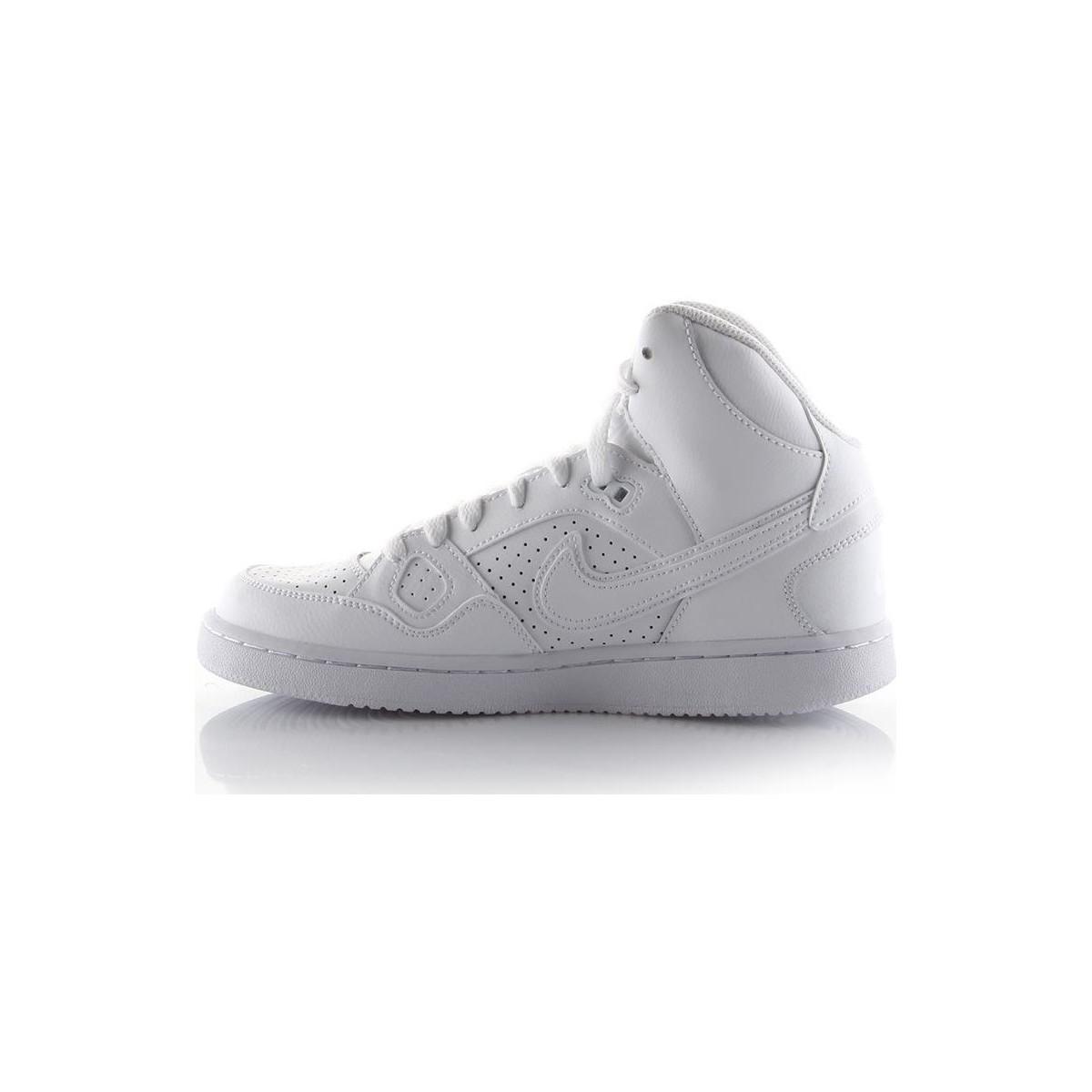 Nike Leather Son Of Force Mid 109 Shoes High Top Trainers In White Lyst