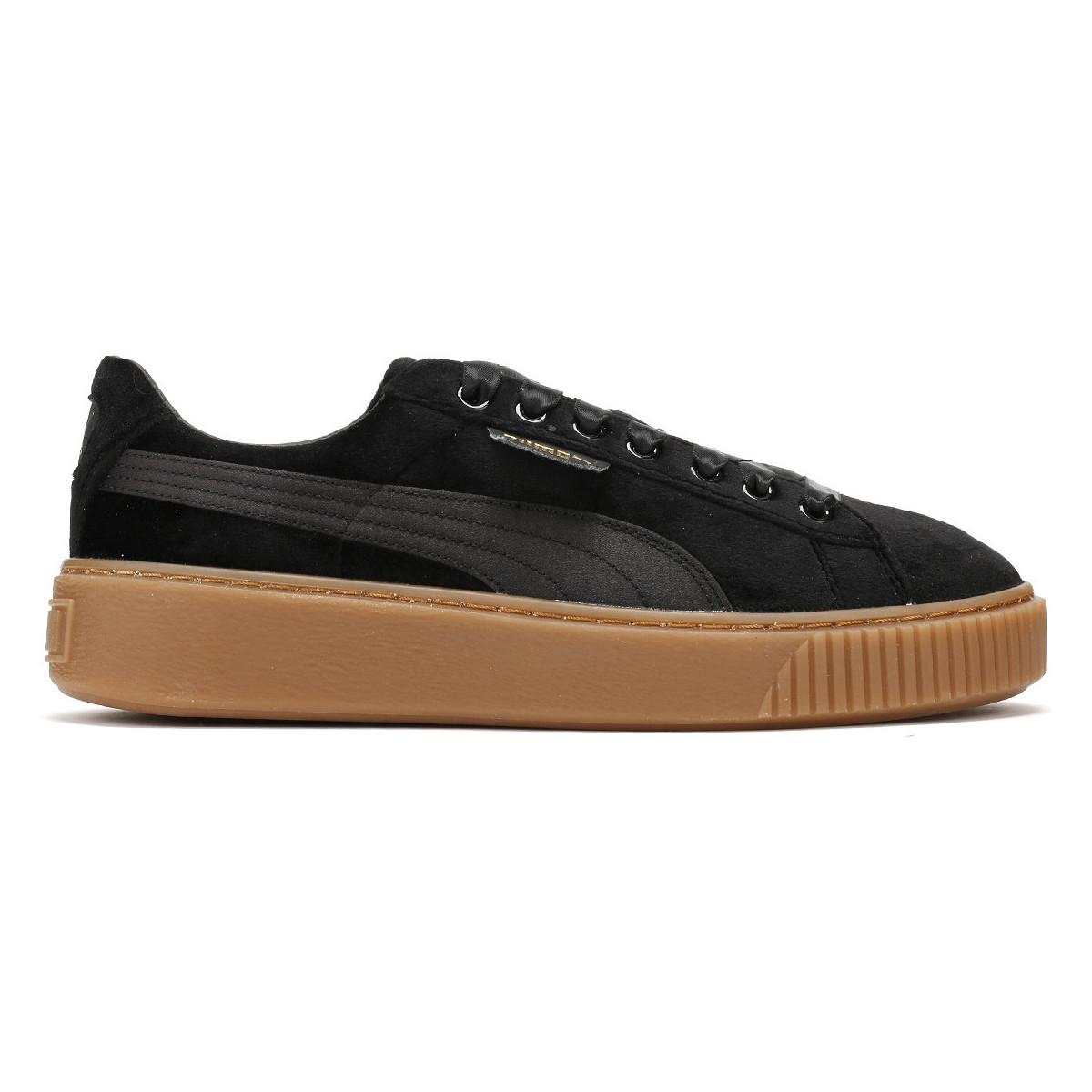 puma velvet platform shoes