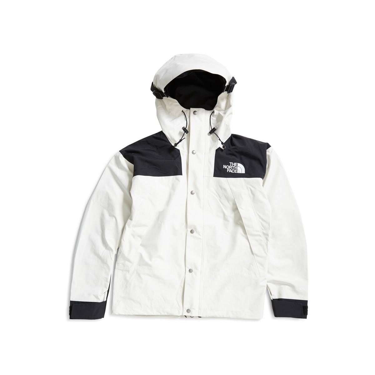 white north face mountain jacket