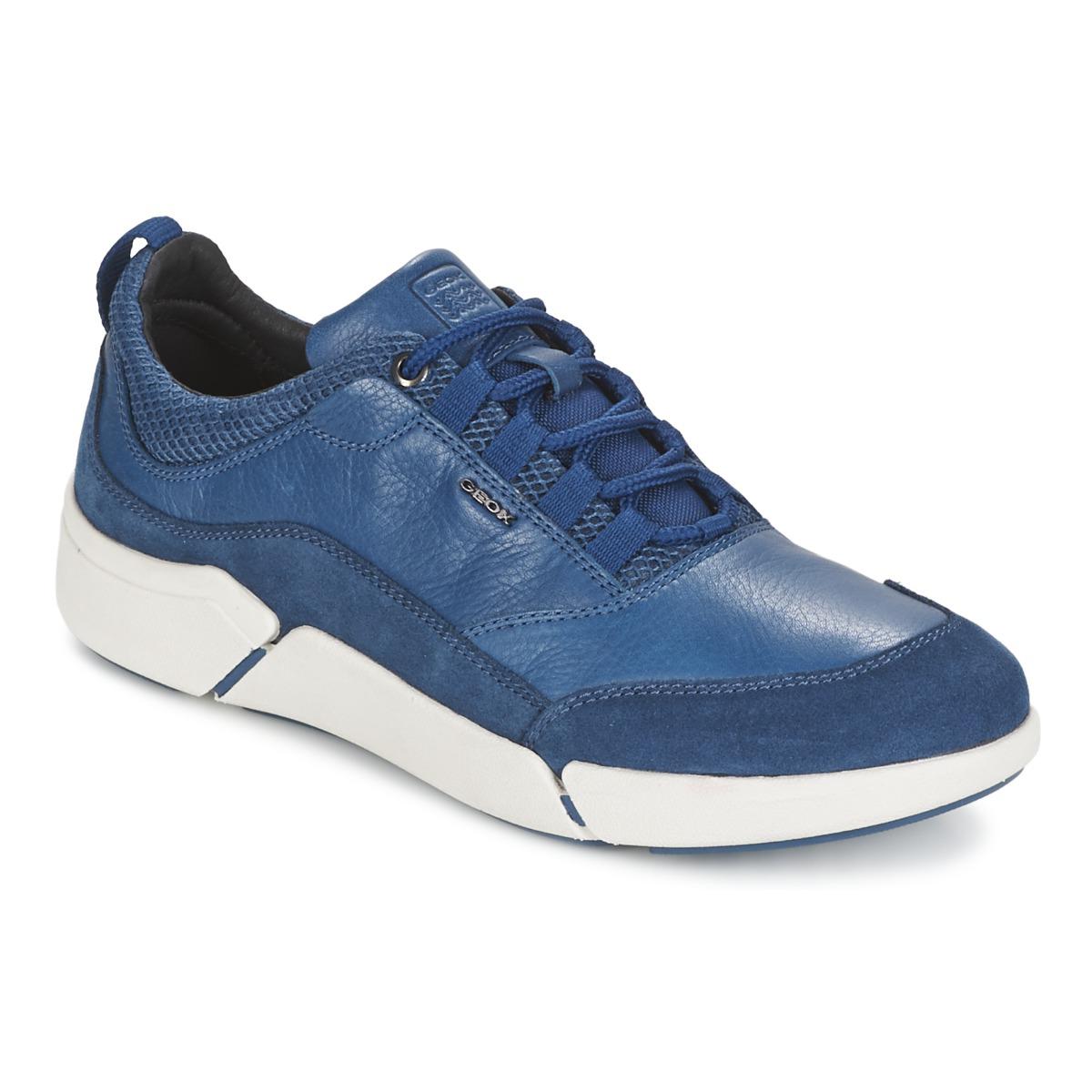 Geox Leather Ailand Men's Shoes (trainers) In Blue for Men - Lyst
