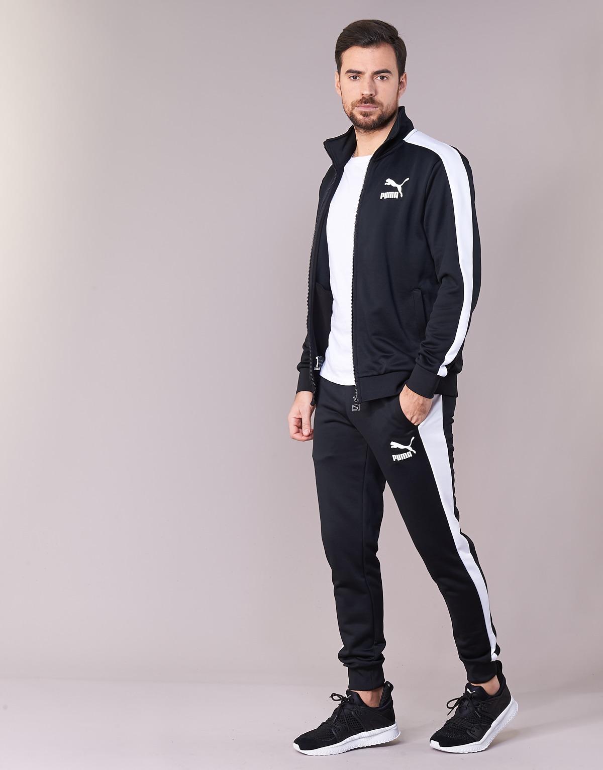 puma archive t7 track pants black
