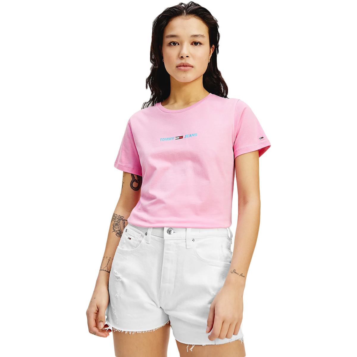Tommy Hilfiger T-shirt Korte Mouw Dw0dw09818 in het Roze - Lyst