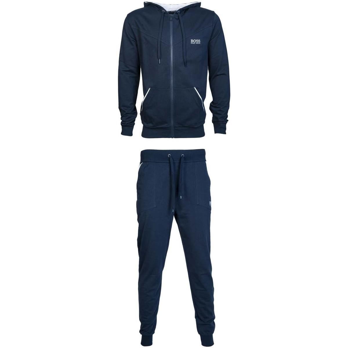 hugo boss grey blue tracksuit