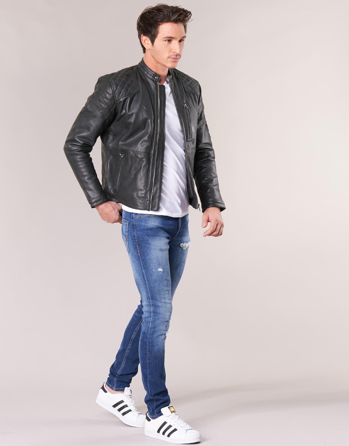 Pepe Jeans Lennon 19 Leather Jacket in Black for Men - Lyst