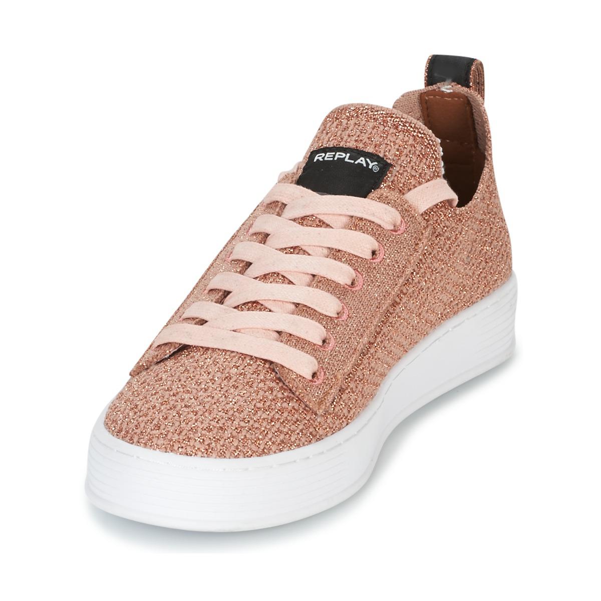 replay pink trainers