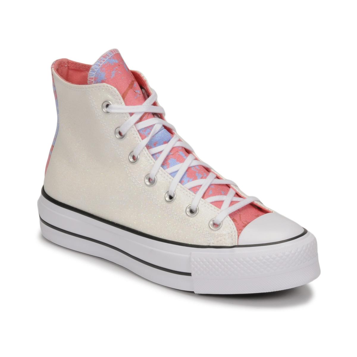 Converse Dames Hoge sneakers Chuck Taylor All Star Lift Hi Wit - Schoenen.nl
