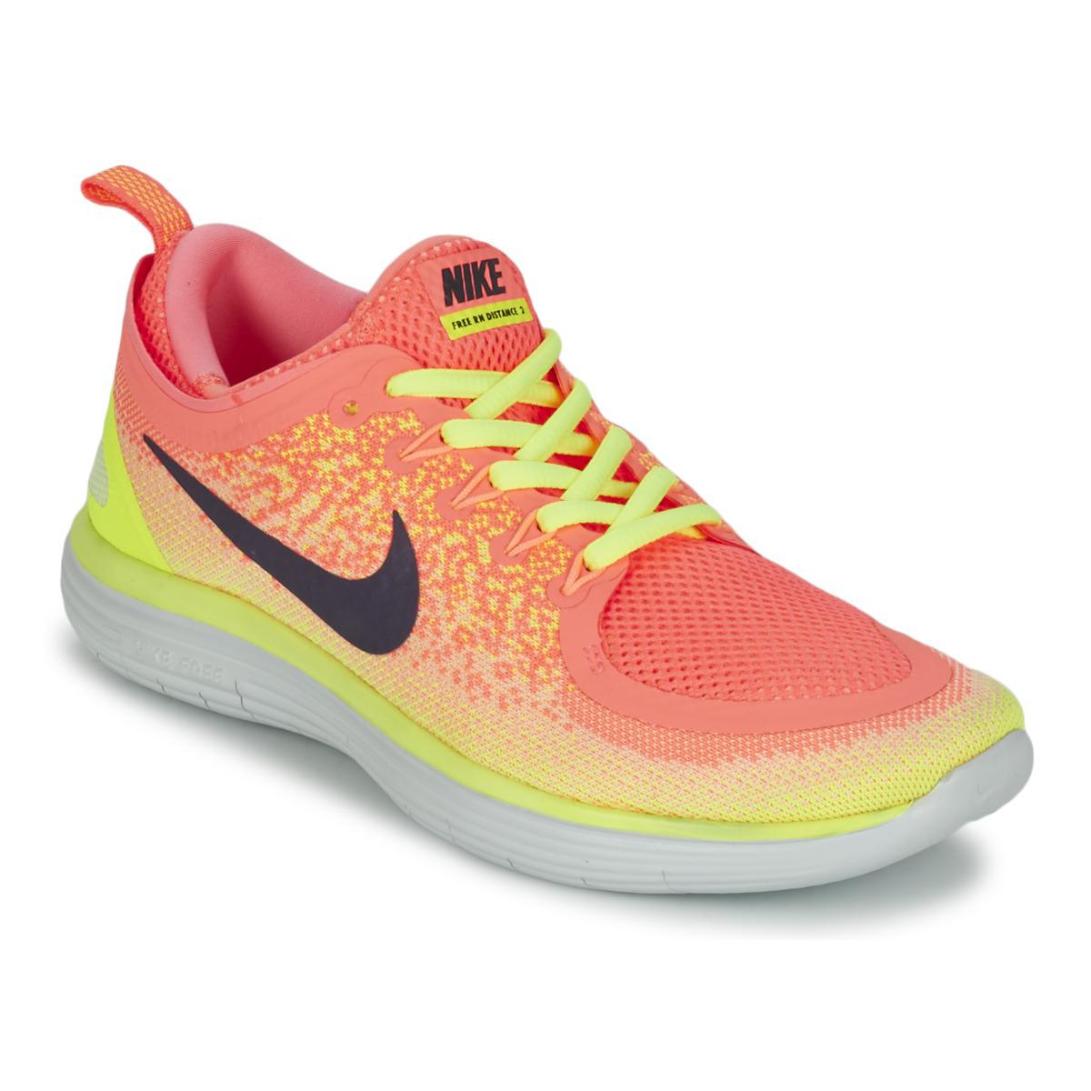 Nike Free Run Distance 2 Women's Running Trainers In Orange Nike Free Run Distance 2 Women's Running Trainers In Orange