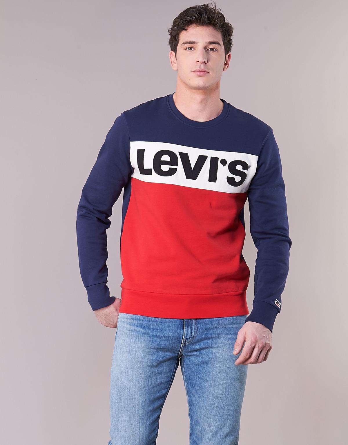 levi's red white and blue sweatshirt