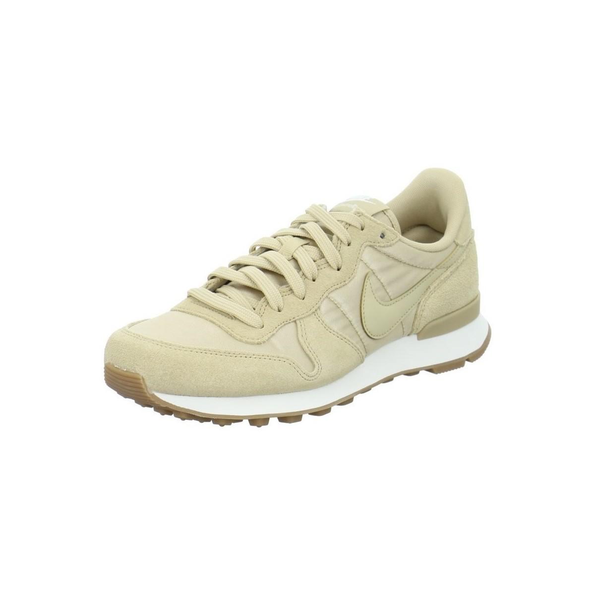 nike internationalist trainers in beige