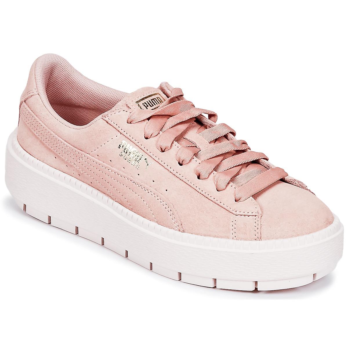 puma suede platform trace rosa