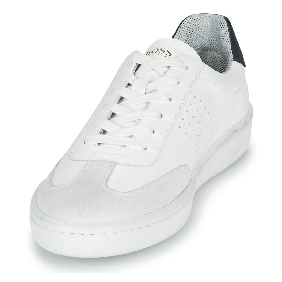 Mens Sneakers | HUGO BOSS Ribeira Suede Slip-On Sneakers Navy - Luna Cinema