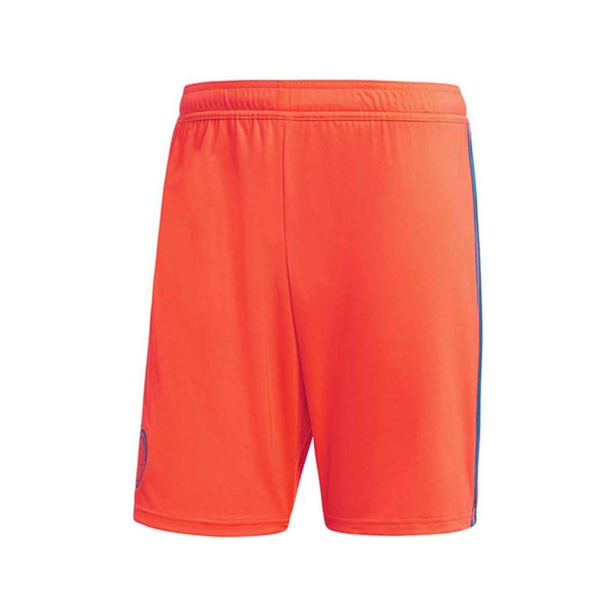 orange adidas shorts mens